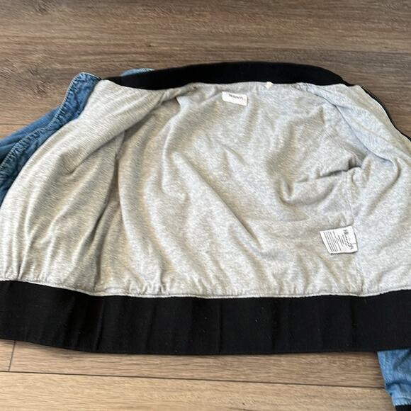 Hudson Girl’s Blue Lined Sift Jean Zip Up Embroidered Jacket Size‎ L - Picture 12 of 15